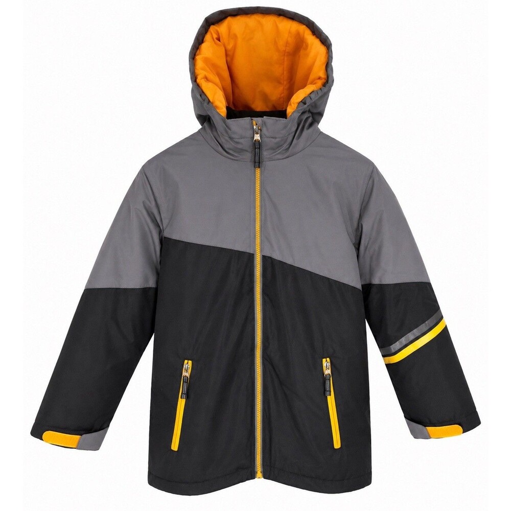 NEW NWT Lands End Boys Winter 3 in 1 Squall Jacket Coat Size 8 Gray Fleece Parka